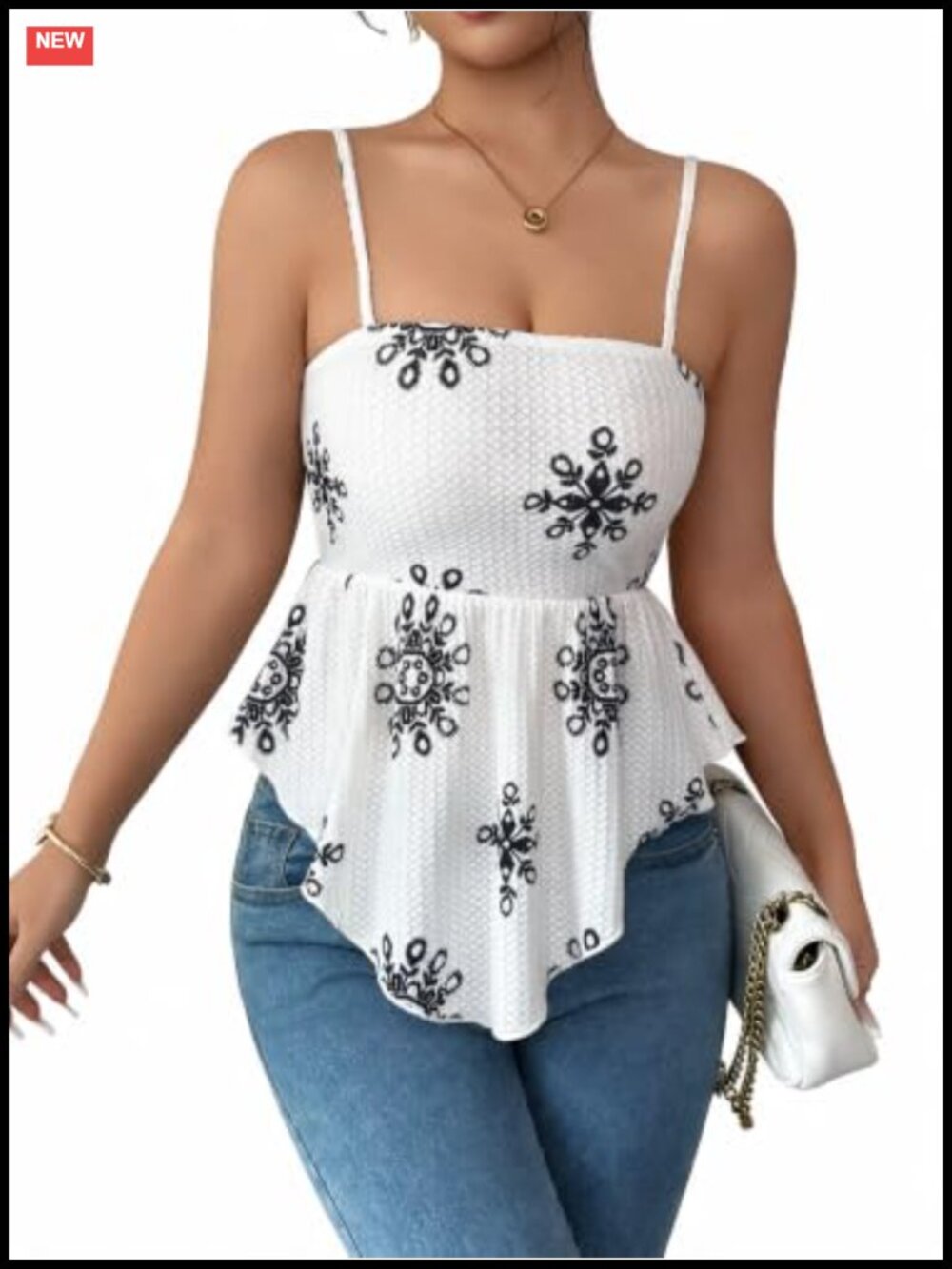 Women's Sleeveless Asymmetrical Peplum Tank Top Country Concert Outfit